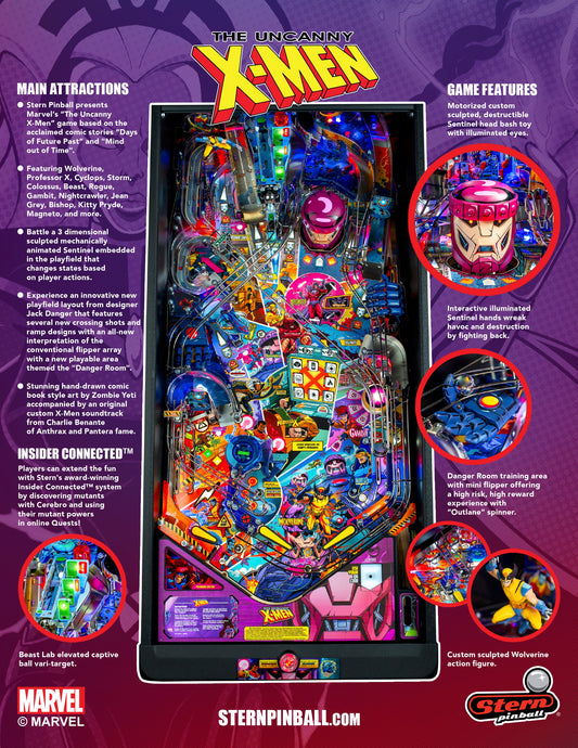 THE UNCANNY X-MEN Premium Edition Flipper - STERN Pinball