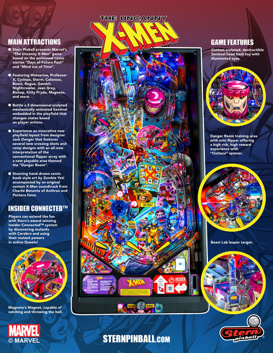 THE UNCANNY X-MEN PRO Edition Flipper - STERN Pinball