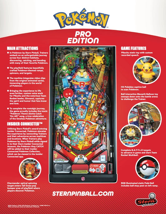 POKEMON PRO Edition Flipper - STERN Pinball