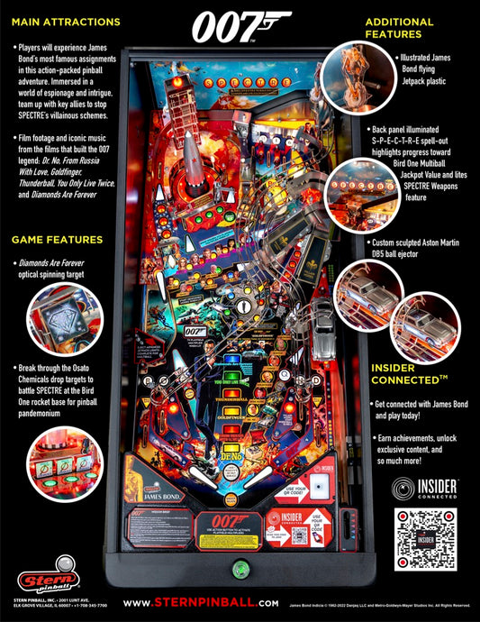JAMES BOND 007 PRO Edition Flipper - STERN Pinball