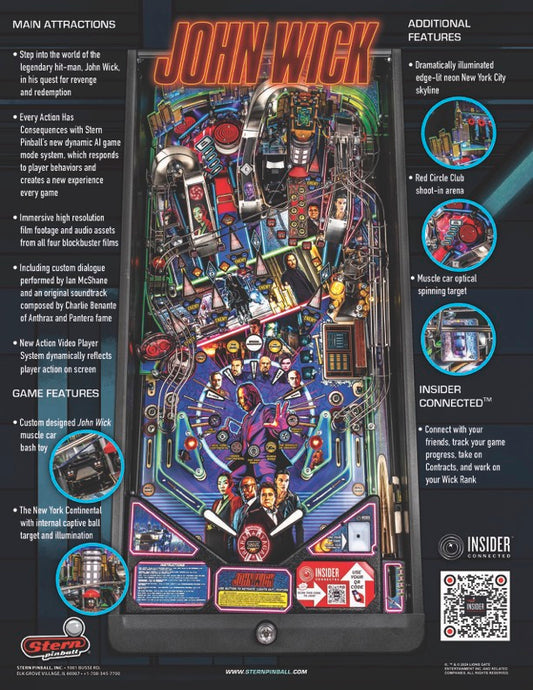 JOHN WICK PRO Edition Flipper - STERN Pinball