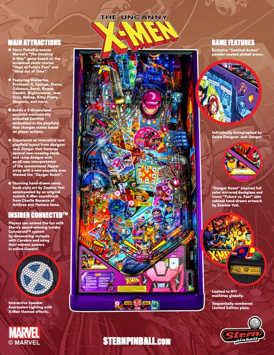 THE UNCANNY X-MEN - SOLD OUT! - LIMITED Edition LE Flipper - STERN Pinball