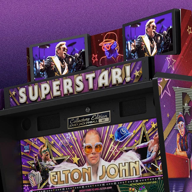 ELTON JOHN COLLECTOR`S Edition Flipper - Jersey Jack Pinball JJP Pinball