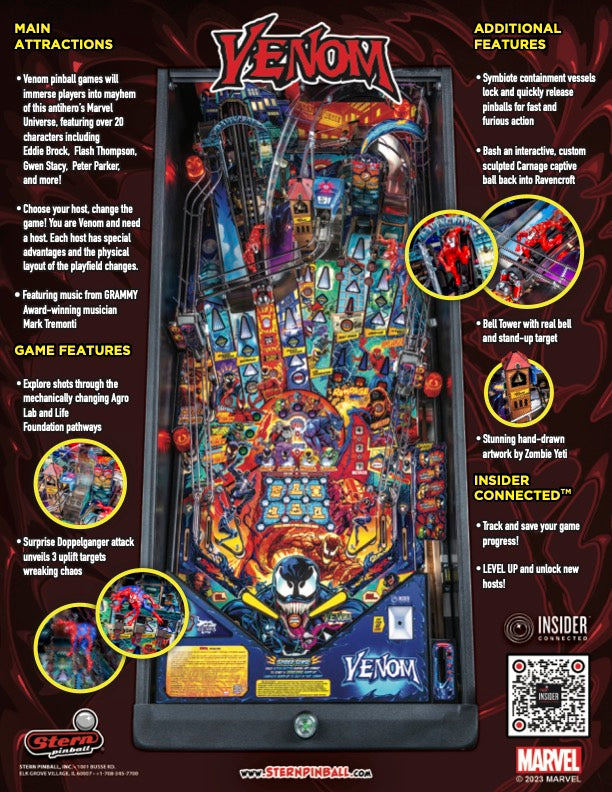 VENOM PREMIUM Edition Flipper - STERN Pinball