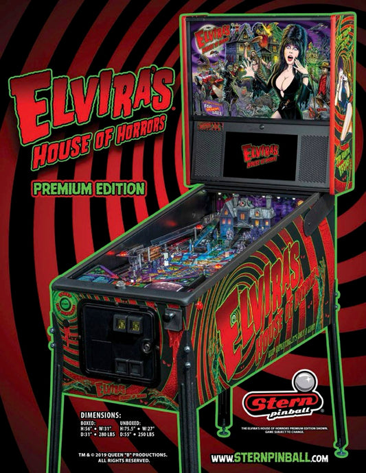 ELVIRA`S House of Horror PREMIUM Edition Flipper - STERN Pinball