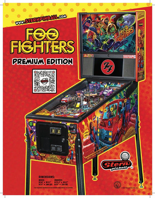 FOO FIGHTERS PREMIUM Edition Flipper - STERN Pinball