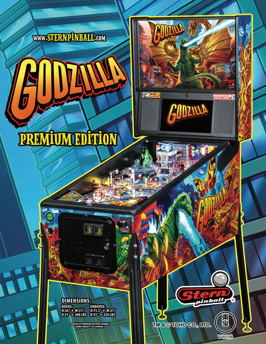 GODZILLA PREMIUM Edition Flipper - STERN Pinball