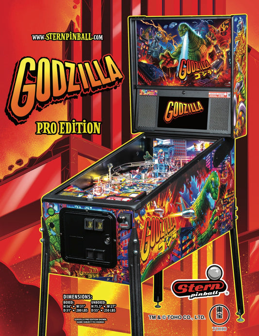 GODZILLA PRO Edition Flipper - STERN Pinball
