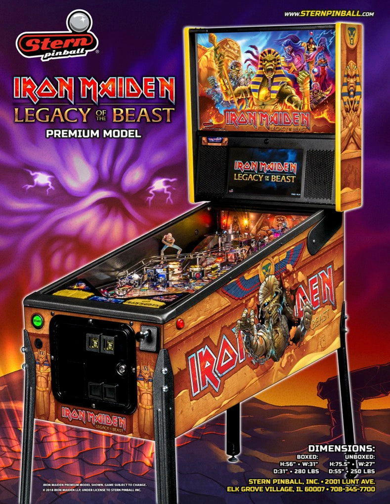 IRON MAIDEN PREMIUM Edition Flipper - STERN Pinball