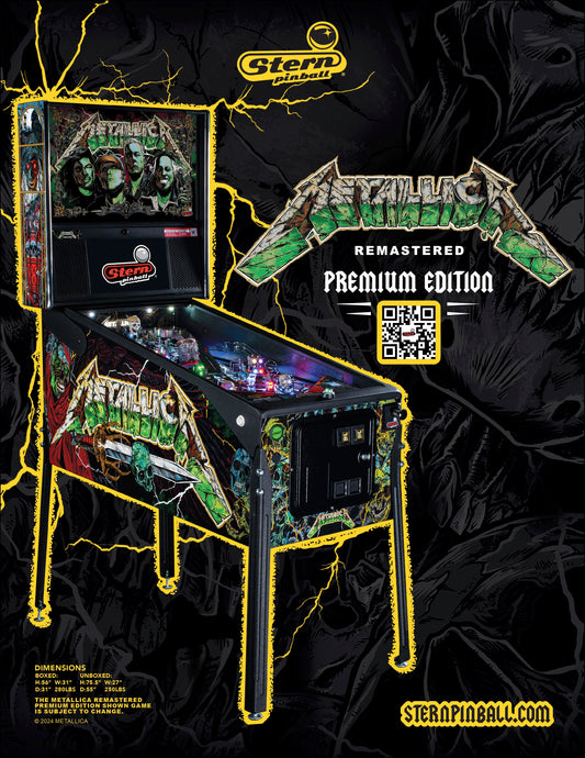 METALLICA REMASTERED PREMIUM Edition Flipper - STERN Pinball