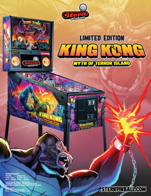 KING KONG Myth of Terror Island LIMITED Edition LE Flipper - STERN Pinball