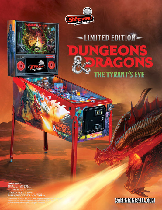 DUNGEONS & DRAGONS The Tyrant`s Eye LIMITED Edition LE Flipper - STERN Pinball