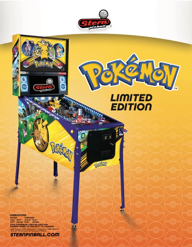 POKEMON LE Limited Edition Flipper - STERN Pinball