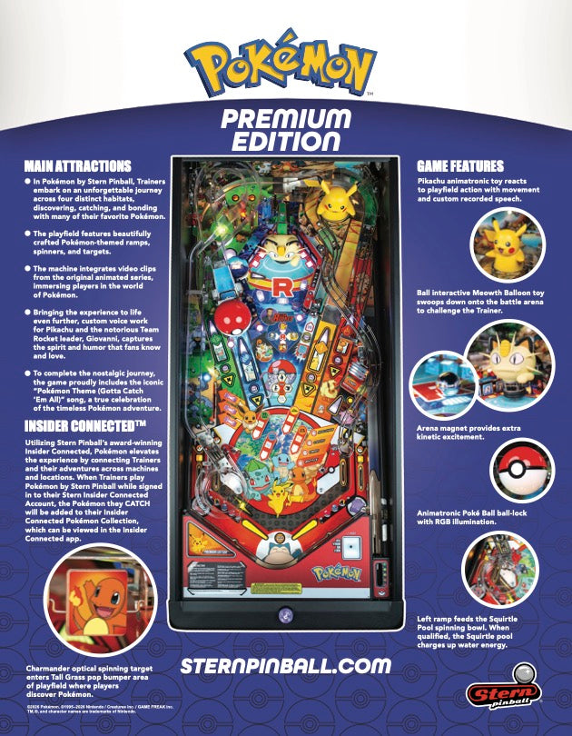 POKEMON Premium Edition Flipper - STERN Pinball