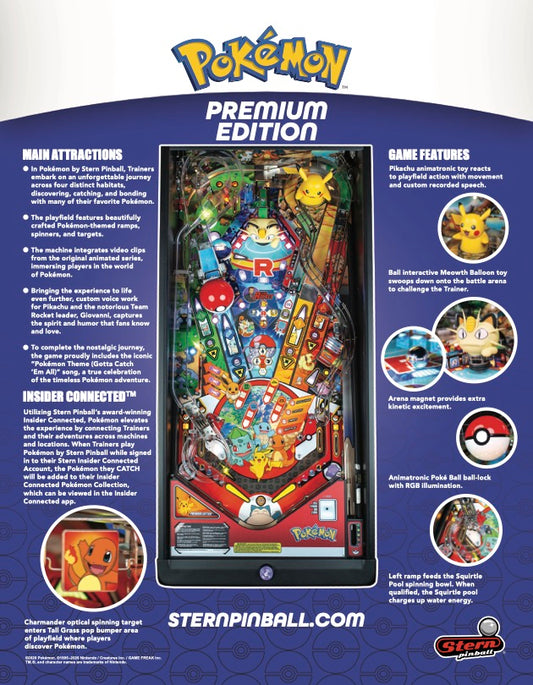 POKEMON Premium Edition Flipper - STERN Pinball