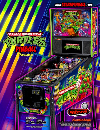 THE MUTANT NINJA TURTLES PRO Edition Flipper - STERN Pinball