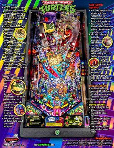 THE MUTANT NINJA TURTLES PRO Edition Flipper - STERN Pinball