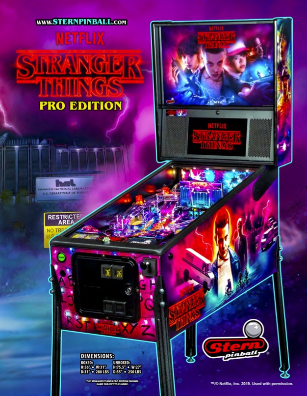 STRANGER THINGS PRO Edition Flipper - STERN Pinball