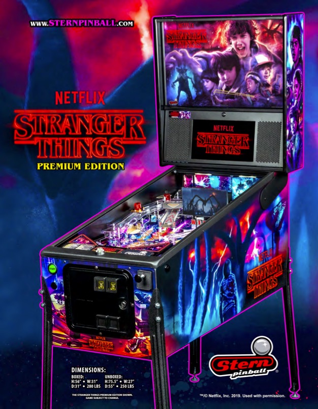 STRANGER THINGS PREMIUM Edition Flipper - STERN Pinball