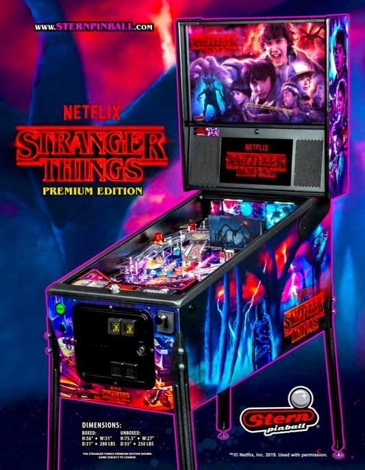 STRANGER THINGS PREMIUM Edition Flipper - STERN Pinball