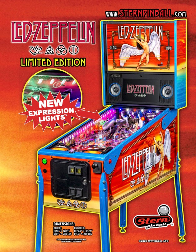 LED ZEPPELIN LIMITED Edition LE Flipper - STERN Pinball