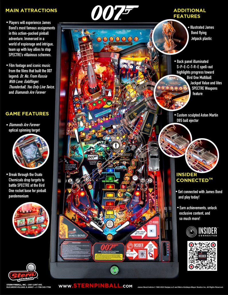 JAMES BOND 007 PRO Edition Flipper - STERN Pinball