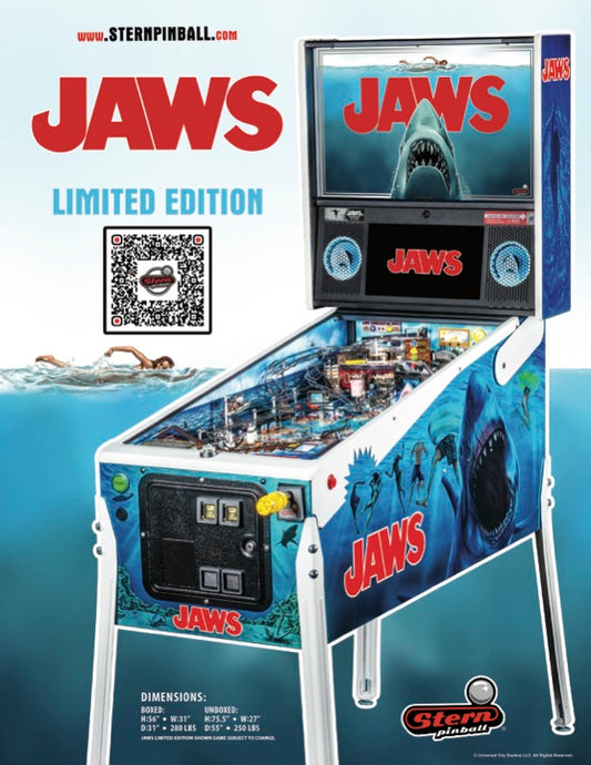 JAWS LIMITED Edition LE Flipper - STERN Pinball