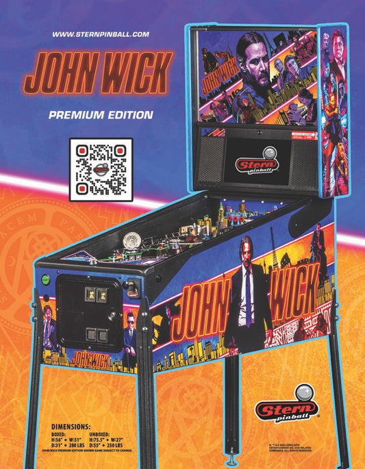 JOHN WICK PREMIUM Edition Flipper - STERN Pinball