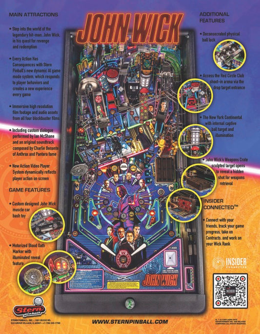 JOHN WICK PREMIUM Edition Flipper - STERN Pinball