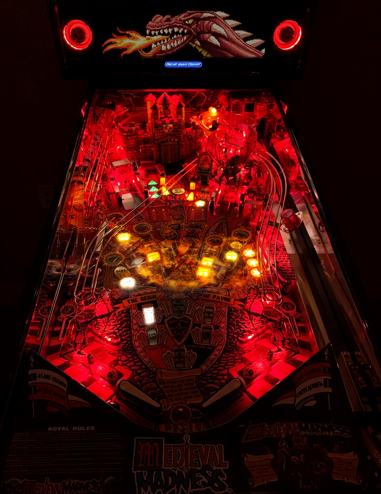 MEDIEVAL MADNESS Remake MERLIN Edition Flipper - Chicago Gaming Company Pinball CGC Pinball